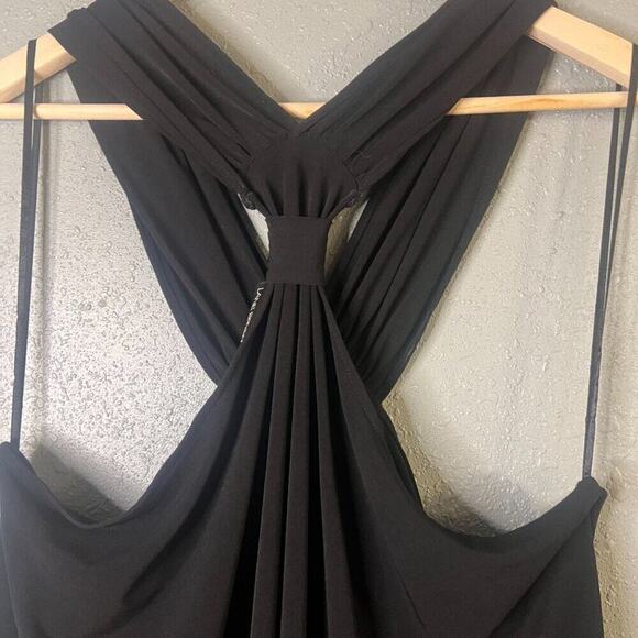 Lane Bryant Black Halter Tank Top sz 22 with sequins and glass beading feminine - Picture 7 of 9